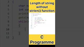 Length of string without strlen function in c #coding #programming #whileloop #loops #tech