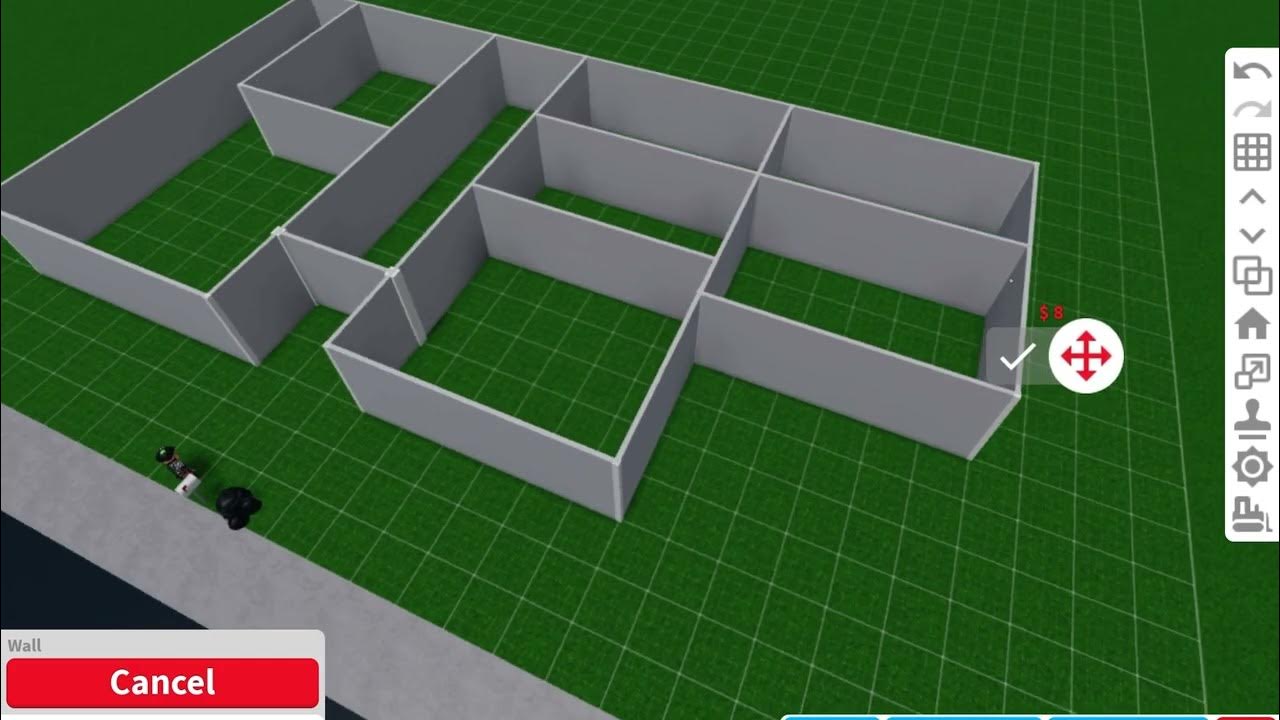 Building A house in Bloxburg only walls part 1 (not a speed build