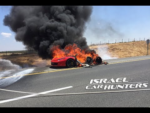 ferrari-458-italia-caught-fire-on-the-highway!