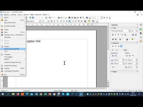 creare un file in pdf con openoffice 4.18 per ipovedenti