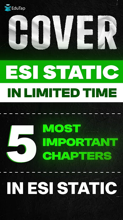 Trick to Cover ESI Static | ESI Important Chapter & Topics for NABARD | NABARD Grade A Preparation