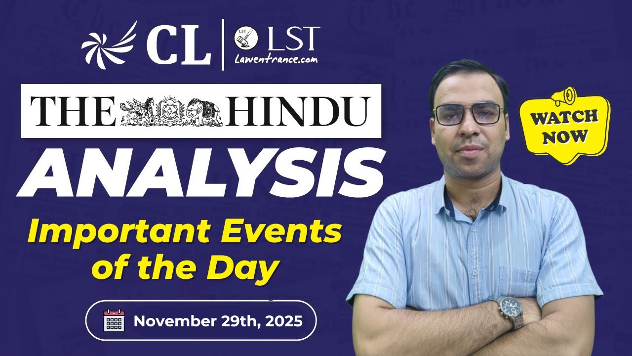 The Hindu Newspaper Analysis | 29th November 2025 | Daily Current ...