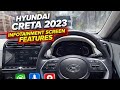 CRETA 2023!! INFOTAINMENT SYSTEM 😱 features!! 10.25 inch screen 😱😱😱! BlueLink 😱! In Telugu !!!