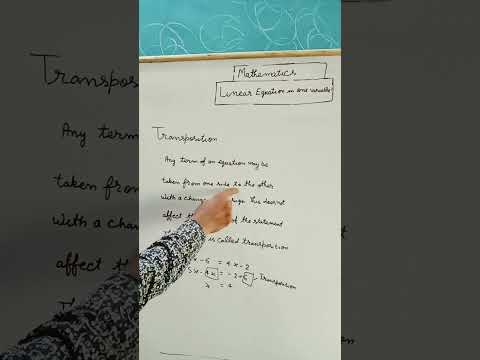 Transposition definition#Mathshorts2022# liner