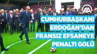 Cumhurbaşkanı Erdoğan'dan Fransız efsaneye penaltı golü