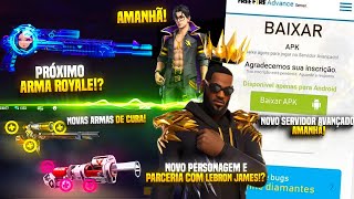 AMANHÃ! NOVO SERVIDOR AVANÇADO, NOVAS ARMAS DE CURA, NOVA PARCERIA COM LEBRON!? ARMA ROYALE E MAIS!