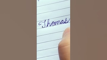 How to write "Thomas" in cursive writing | cursive writing practice |