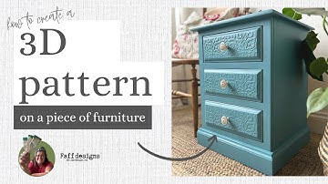 How to create a 3D pattern with a raised stencil on a piece of furniture
