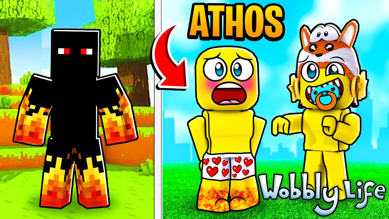 FIZ O ATHOS VIRAR UM AMARELINHO😄 Wobbly Life #52