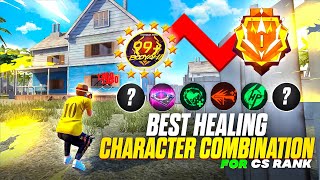 Playing with only Healing character combination in cs rank grandmaster | cs rank push tips and trick