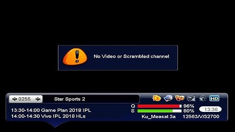 Solving problem of No Video Scrambled Channel from Free To Air Decoder