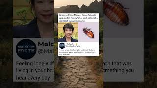 Japanese Prime Minister Sanae Takaichi says she felt “lonely” after staff got rid of a cockroach