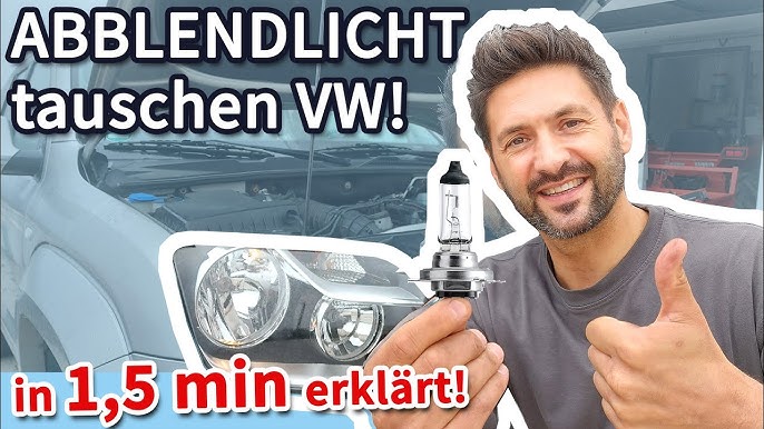 Anleitung VW UP Abblendlicht H4 Glühlampe Lampe wechseln tauschen