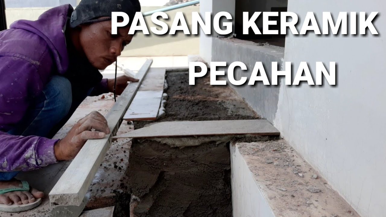 Pasang keramik  pecahan Sisa potongan  YouTube