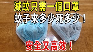 滅蚊只需一個口罩，蚊子來多少死多少！安全又高效！用完全都笑！【圍裙媽媽】