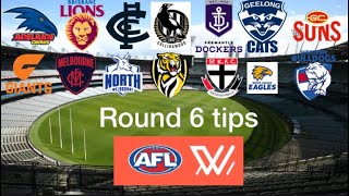 My round 6 AFLW tips   margin comp