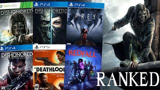 Ranking Arkane's Immersive Sims WORST TO BEST (Top 6 Including Redfall!)