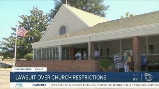 Lawsuit over church restrictions in california