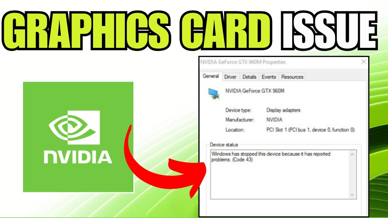 How To Fix NVIDIA Error Code 43 (Graphics Card Issue) | 100% Working ...