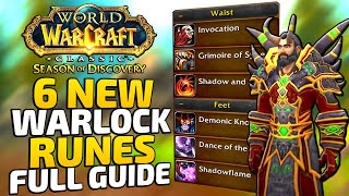 All Warlock Runes WoW Classic Season of Discovery Phase 2 - All NEW SoD Warlock Rune Locations