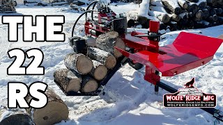 Wolfe Ridge 22 RS Log Splitter Walk Around and Demonstration