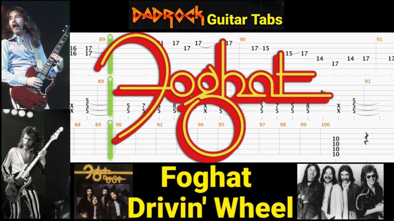 Drivin' Wheel Foghat Lead Guitar TABS Lesson (Rewind) YouTube