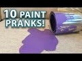 Top 10 PRANKS with PAINT! (How to Gags, Tricks, Hacks!)