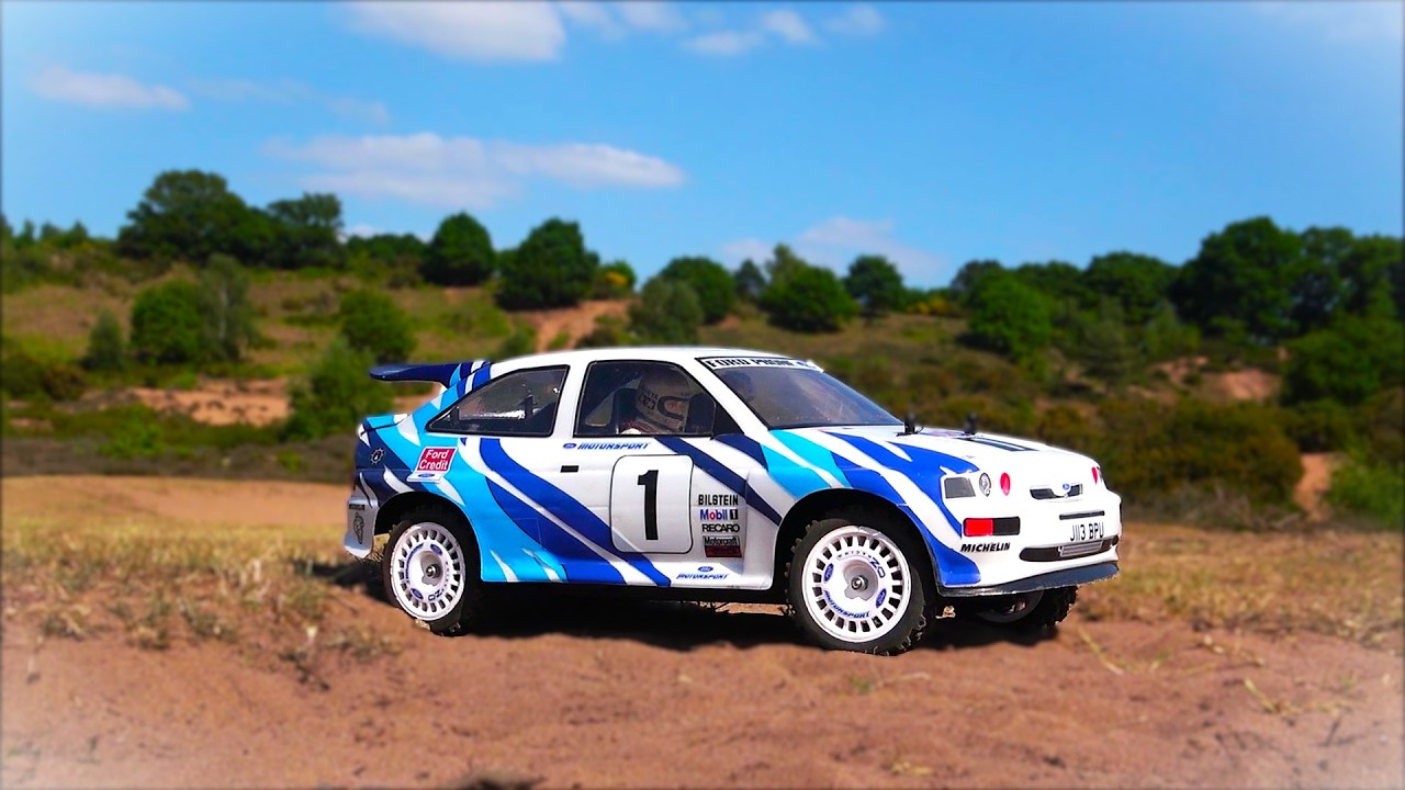 Vintage Tamiya Ford Escort Cosworth TA01 Sand Rally - YouTube
