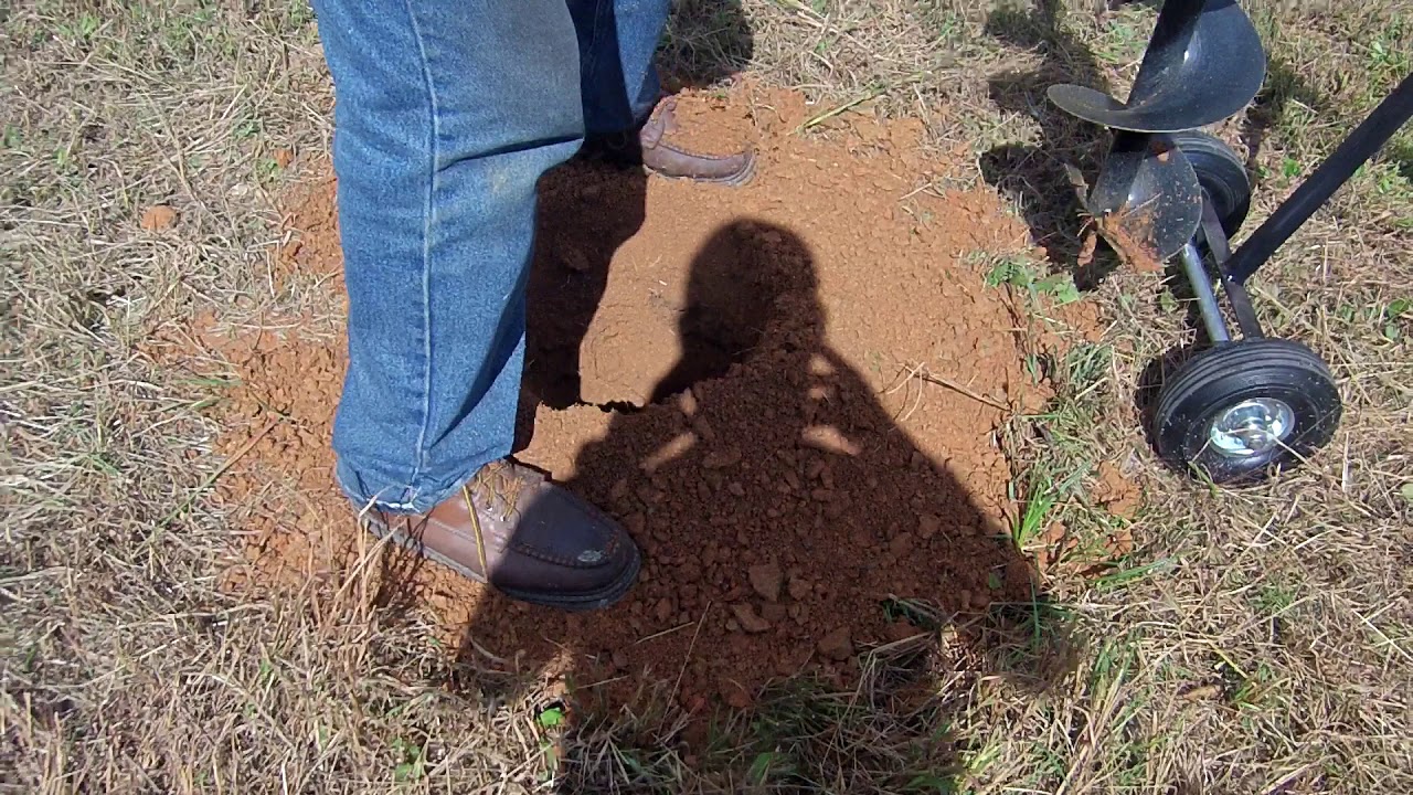 Mobile Post Hole Digger W/8-inch Auger - YouTube