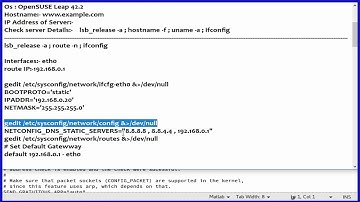 How To Set a Static IP in OpenSUSE Leap 42.2