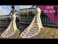 How To Sew Lace Applique On A Fishtail Bridal Gown