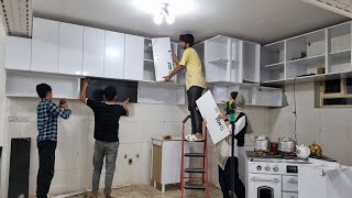 Construction of Khosrow and Narges kitchen cabinets