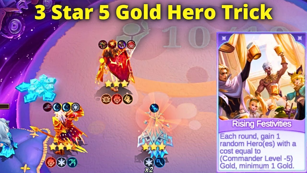 Unlimited 5 Gold Hero Trick with Commander Aurora | MLBB MAGIC CHESS GOGO BEST SYNERGY COMBO TERKUAT
