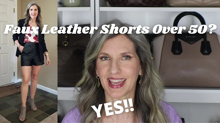CAN YOU WEAR FAUX LEATHER SHORTS OVER 50? YES!! | How to Style Faux Leather Shorts