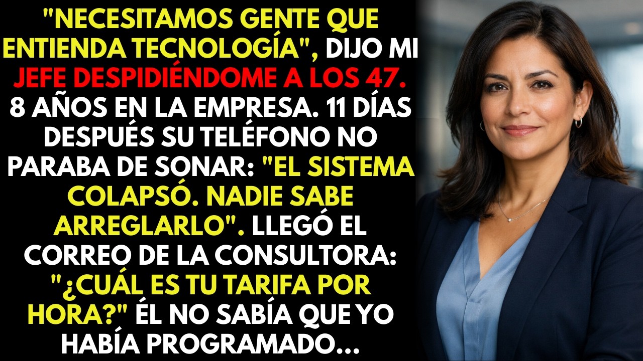 Mi jefe me despidió a los 47 por “no saber tecnología”… sin saber que yo creé su sistema