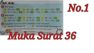 UJI DIRI NO.1 Buku Teks Matematik Tahun 4 Muka Surat 36 KPM