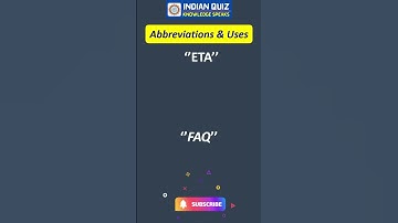 ETA & FAQ Abbreviation Definition | #shorts #Indianquiz