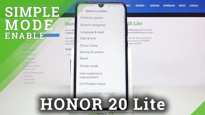 Honor 20 Lite - Enable Easy Mode