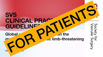 SVS Guidelines for Patients: Chronic Limb-Threatening Ischemia 2019