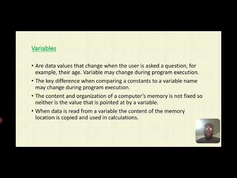 How constants and variables are used in programming - YouTube