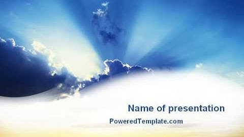Blue Sky With Sunbeams PowerPoint Template by PoweredTemplate.com