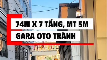 Nhà đẹp Hoàng Mai oto tránh 74m x 7 tầng thang máy, hàng xóm gamuda 