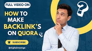Backlinks | How To Create Backlink From Quora | Quora Se Backlink Kese Banaye | SEO Backlinks 2024.
