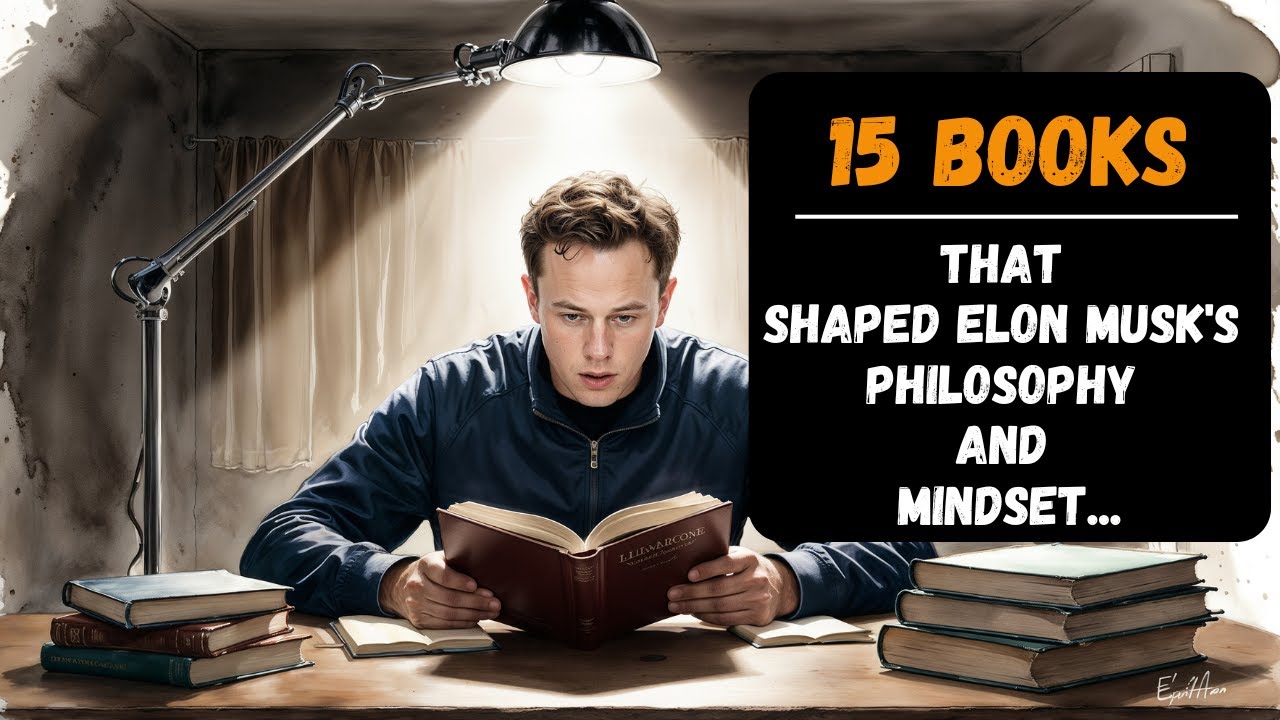 📚 15 Books That Shaped Elon Musk's Philosophy, & Mindset 🚀 Want to
