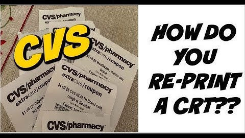 CVS COUPONING 101 | STEPS TO RE-PRINT A CRT