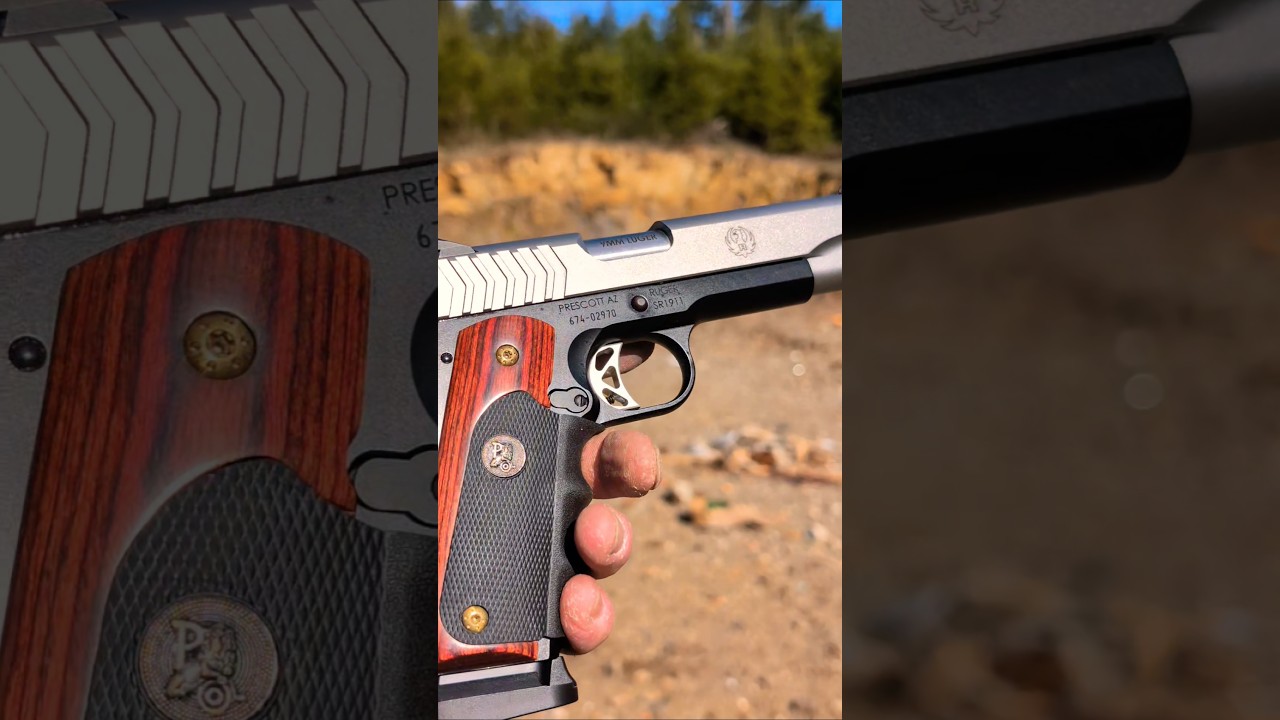 Ruger sr1911 with new pachmayr grips