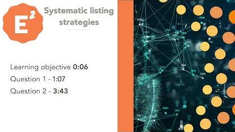 GCSE Maths Systematic listing strategies