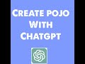 Create pojo with chatgpt