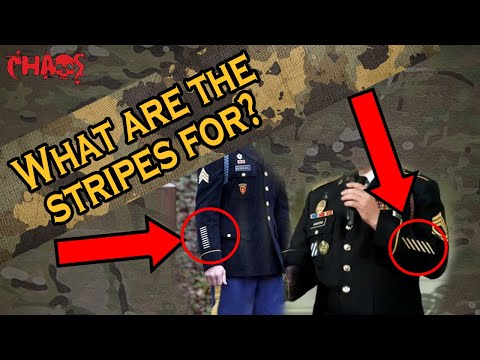 What are the stripes on the sleeves of the Army dress uniform