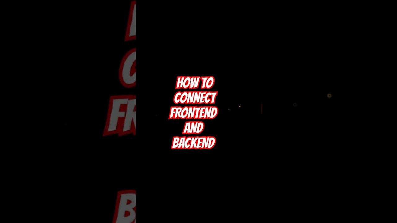 How to Connect Frontend with Backend | MERN Stack in 60 Seconds ⚡